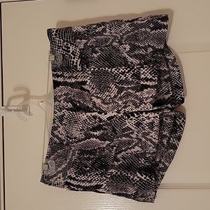 Express Snakeskin Print Shorts